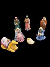 Vintage 1989 O Holy Night Nativity Set Of 7 picture
