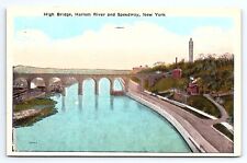 Postcard High Bridge Harlem River Speedway New York City c.1926 picture