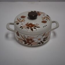 Vintage Kingsbury Cookware Collection Pot Dogwood Enameled Vented Lid picture