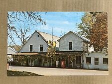 Postcard Mansfield IN Indiana General Store Gas Pumps Vintage Roadside PC picture