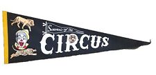 Vintage Felt Pennant Souvenir of the Circus Clown Lion 26