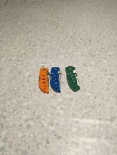 3 COUNT FROST CUTLERY POCKET KNIVES 2” SERRATED BLADE - 3 COLORS -SEE DESC picture