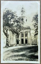 Rockport Congregational Church. Massachusetts Vintage Postcard. Drawing. picture
