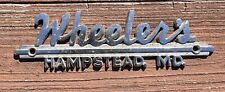 Vintage Wheeler’s Chrysler Car Dealership Metal Sign Trunk Emblem HAMPSTEAD MD picture