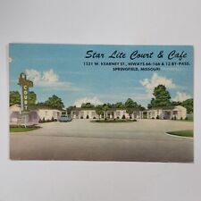 Star Lite Court Café Route 66 Springfield Missouri Linen Advertising Postcard picture