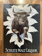 1981 Schlitz Malt Liquor Bull Poster vintage piece 18