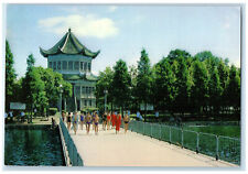 c1950's Swimmers Walking in Bridge People's Republic of China Unposted Postcard picture