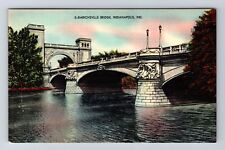 Indianapolis IN-Indiana, Emrichsville Bridge, Antique, Vintage Postcard picture