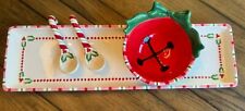 Fitz And Floyd Kringle Server Serving Set Bowl Tray Christmas picture