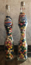Vintage 1980s Pepsi/Diet Pepsi Stretched Neck Glass Bottles Gumballs Corked picture