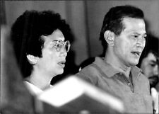 Cory Aquino and Doy Laurel, politicians Philipp... - Vintage Photograph 758345 picture