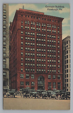 Postcard Pennsylvania Pittsburgh Carnegie Building Old Cars 1916  G657 picture