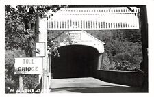 RPPC Cornish Windsor VT Vermont Toll Covered Bridge Photo Postcard E36 picture