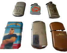 VTG Vintage 90s Lot of 6 Zippo Camel Lighters Pewter Brass Stainless Flip top picture