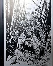 Predator Comic Art 11x17 Art Original Art Signed by Artist Michael Fulcher picture
