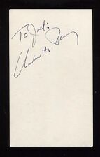 Charles H. Percy Signed 3x5 Index Card Autographed Signature 