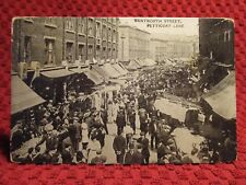 EARLY 1900'S. WENTWORTH STREET. PETTICOAT LANE. VENDORS. POSTCARD H3 picture