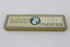 Vintage JS Staedtler MARS Metal Flat Top Tin Litho Box Pencils Germany Old picture