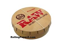 RAW Rolling papers Round Pop-Top Tobacco Smoking Accessories Pocket Storage Tin picture