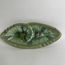 Vintage Ashtray Maurice of California ET18 Green Leaf Shaped Great 70’s Find picture