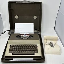 Royal Apollo 12 Brown Tan Electric Typewriter Hard Case w/ Manual VTG Japan picture