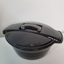 Rare VTG Le Creuset Dutch Oven Pot #26 Futura Ray Loewy France Black Large 10