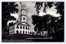 c1940 Congregational Church Simsbury Connecticut Vintage Antique Artvue Postcard picture