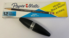 New Paper Mate Mirado Black Warrior Pencils HB #2 12 Pack + Portable Sharpener picture