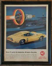 Original 1960s AC Spark Plugs Ad Introducing Chevy Monza GT Concept 10x13 Framed picture