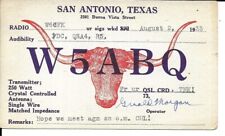QSL  1933 San Antonio Texas    radio card picture
