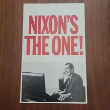 1960 GOP Richard Nixon Original Campaign Poster Nixon's The One 14