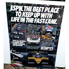 1986 ESPN Life In The Fast Lane Racing Original Print ad 80s picture