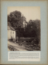 France, Lucey, Man in front of the Entrance of the Château vintage albumen print shot picture