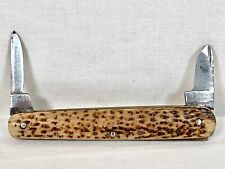 Vintage Curley Cutlery Co New York 1860-1921 Bone 2 Blade Pocket Knife Rare Read picture