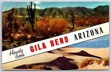 Postcard Howdy From Gila Bend Arizona Unposted picture