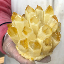 310g+ Natural Raw Citrine Point Phantom Geode Cluster Mineral Specimen Ornaments picture