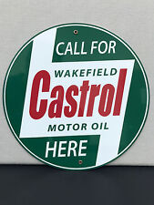 Castrol Oil gasoline garage man cave racing vintage round sign  picture