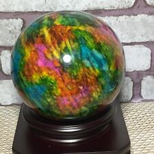Taiwan seven-color natural jade original stone spherical office decoration 1620g picture