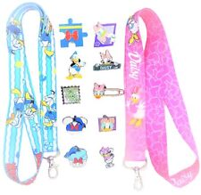 Donald and Daisy Duck Couples Lanyard Set w/ 10 Disney Trading Pins ~ Brand NEW picture