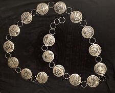 Native American Round  Overlay Conchos Sterling Silver by  Jerry Cowboy Navajo picture