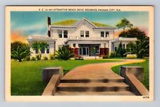 Panama City FL-Florida, Attractive Beach Drive Residence, Vintage Postcard picture