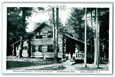 c1940's Northwoods Dude Ranch Adirondack Mts. Lake Luzerne NY Postcard picture