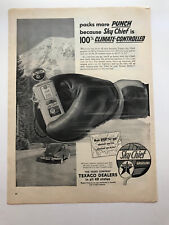 1953 Texaco Sky Chief Gasoline Vintage Print Ad Climate-Controlled picture