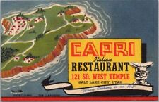 c1947 SALT LAKE CITY, Utah Postcard CAPRI ITALIAN RESTAURANT Curteich Linen picture