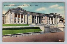 Worcester, MA-Massachusetts, County Courthouse Antique Souvenir Vintage Postcard picture