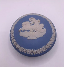 Wedgwood Jasperware BLUE Small Covered Round Box Neoclassical picture