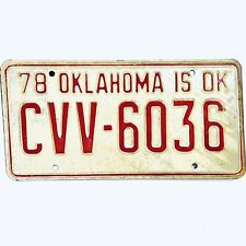 1978 United States Oklahoma Oklahoma is OK Passenger License Plate CVV-6036 picture