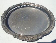 Tray Baroque by Wallace 13” Round Gallery Type 2 ½  Lbs picture