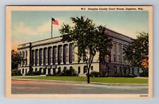 Superior, WI-Wisconsin, Douglas County Court House Antique, Vintage Postcard picture