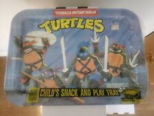 1988 TMNT Teenage Mutant Ninja Turtles Childs Snack and Play Tray New With Cello picture